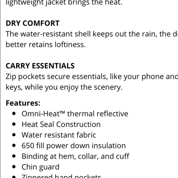 Columbia Black Cherry 650 Down Puffer Jacket XL - Picture 6 of 6